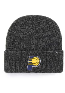 47 Indiana Pacers Black Brain Freeze Cuff Mens Knit Hat