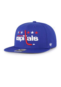 47 Washington Capitals Blue Vintage No Shot Captain Mens Snapback Hat