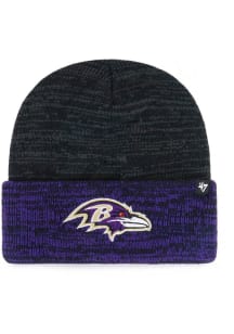 47 Baltimore Ravens Black 2T Brain Freeze Cuff Mens Knit Hat