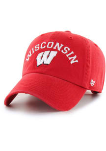 47 Red Wisconsin Badgers Clean Up Adjustable Hat