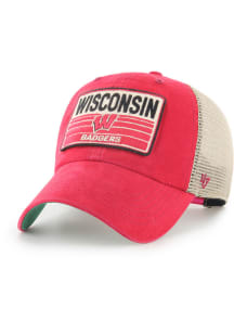 47 Red Wisconsin Badgers Four Stroke Clean Up Adjustable Hat