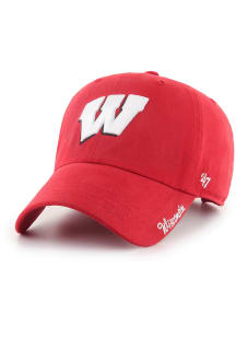 47 Wisconsin Badgers Red Miata Clean Up W Womens Adjustable Hat