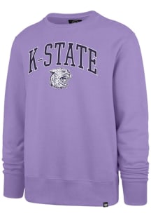 Mens K-State Wildcats Lavender 47 Arch Gamebreak Crew Sweatshirt