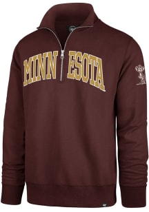 Mens Minnesota Golden Gophers Maroon 47 Striker Qtr Zip Fashion Pullover