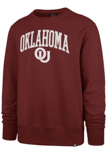 47 Oklahoma Sooners Mens Crimson Arch Gamebreak Long Sleeve Crew Sweatshirt