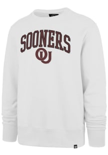47 Oklahoma Sooners Mens White Arch Gamebreak Long Sleeve Crew Sweatshirt