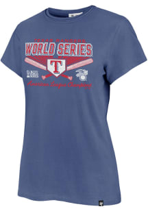 47 Texas Rangers Womens Blue 2023 LCS Champions Short Sleeve T-Shirt
