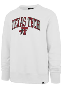 47 Texas Tech Red Raiders Mens White Arch Gamebreak Long Sleeve Crew Sweatshirt
