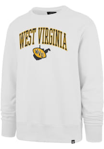 47 West Virginia Mountaineers Mens White Arch Gamebreak Long Sleeve Crew Sweatshirt