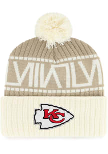 47 Kansas City Chiefs Khaki Super Bowl LVIII Double Cuff Mens Knit Hat
