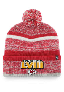 47 Kansas City Chiefs Red Super Bowl LVIII Northward Cuff Mens Knit Hat