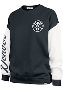 47 Denver Nuggets Womens Navy Blue Arena Crew Sweatshirt