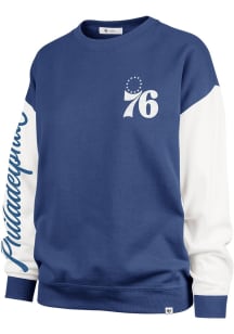 47 Philadelphia 76ers Womens Blue Arena Crew Sweatshirt