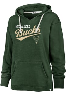47 Milwaukee Bucks Womens Green Driftway Hooded Sweatshirt