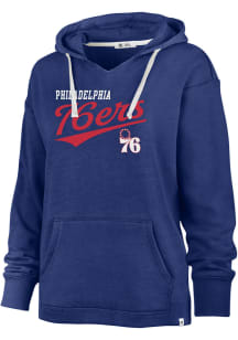 47 Philadelphia 76ers Womens Blue Driftway Hooded Sweatshirt
