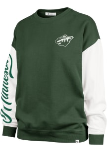 47 Minnesota Wild Womens Green Arena Crew Sweatshirt