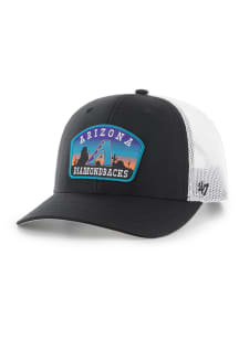 47 Arizona Diamondbacks Region Patch Trucker Adjustable Hat - Black