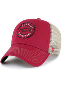 47 Arkansas Razorbacks Garland Clean Up Adjustable Hat - Red