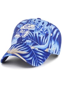 47 Kansas Jayhawks Tropicalia Clean Up Adjustable Hat - Blue