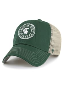 47 Green Michigan State Spartans Garland Clean Up Adjustable Hat
