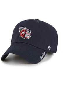 47 Cleveland Guardians Navy Blue Sparkle Clean Up Womens Adjustable Hat