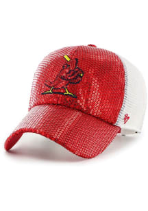 47 St Louis Cardinals Red Dazzle Mesh Clean Up Womens Adjustable Hat