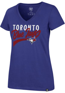 47 Toronto Blue Jays Womens Blue Rival Short Sleeve T-Shirt