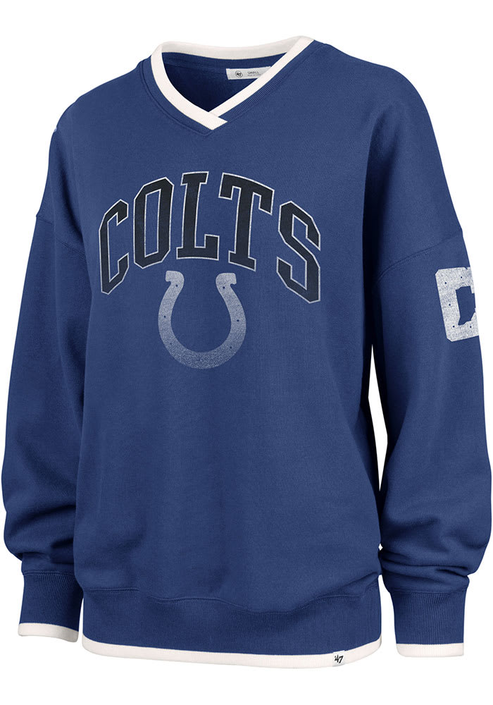 Indianapolis Colts 47 Crew Sweatshirt Womens BLUE Clubhouse Daze