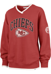 47 Kansas City Chiefs Womens Red Clubhouse Daze Crew Sweatshirt