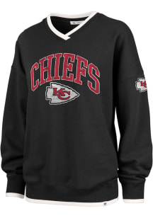 47 Kansas City Chiefs Womens Black Clubhouse Daze Crew Sweatshirt