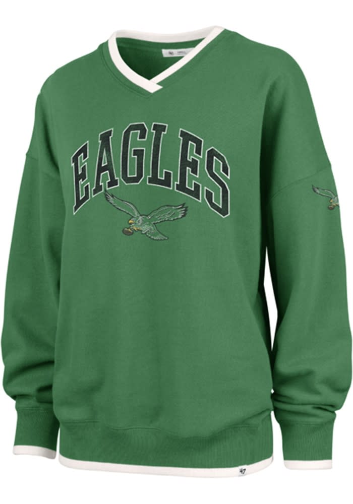 Philadelphia Eagles 47 Crew Sweatshirt Womens KELLYGREEN Clubhouse