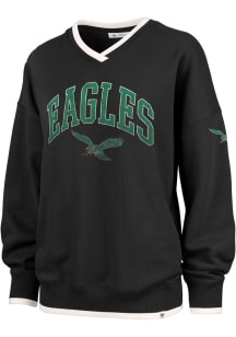 47 Philadelphia Eagles Womens Black Clubhouse Daze Crew Sweatshirt