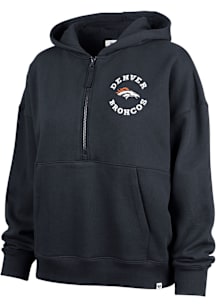 47 Denver Broncos Womens Navy Blue Fade Away Hooded Sweatshirt