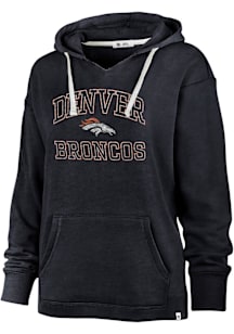 47 Denver Broncos Womens Navy Blue Kennedy Hooded Sweatshirt