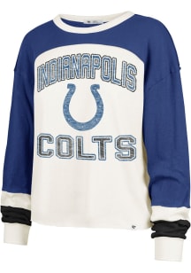 47 Indianapolis Colts Womens White Gridiron Toni LS Tee