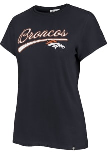 47 Denver Broncos Womens Navy Blue Believer Frankie Short Sleeve T-Shirt