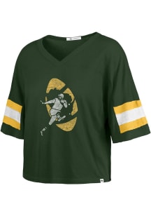 47 Green Bay Packers Womens Green Gridiron Scout Short Sleeve T-Shirt