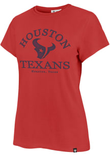 47 Houston Texans Womens Red Fresh Start Frankie Short Sleeve T-Shirt