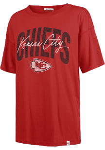 47 Kansas City Chiefs Womens Red Sadie Short Sleeve T-Shirt