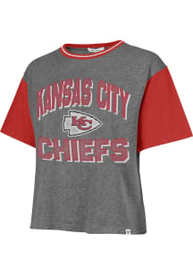 47 Kansas City Chiefs Womens Grey Clubhouse Ziggy Short Sleeve T-Shirt