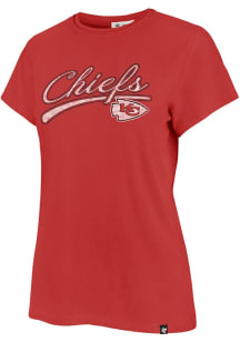 47 Kansas City Chiefs Womens Red Believer Frankie Short Sleeve T-Shirt