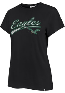 47 Philadelphia Eagles Womens Black Believer Frankie Short Sleeve T-Shirt