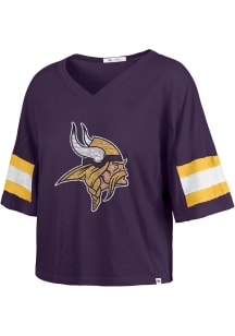 47 Minnesota Vikings Womens Purple Gridiron Scout Short Sleeve T-Shirt