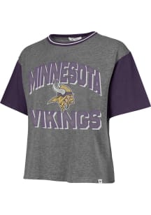 47 Minnesota Vikings Womens Grey Clubhouse Ziggy Short Sleeve T-Shirt
