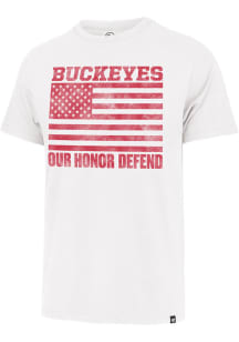 47 Ohio State Buckeyes White Franklin Our Honor Defend Short Sleeve Fashion T Shirt