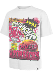 47 Arkansas Razorbacks White Bonanza Vintage National Champs Short Sleeve Fashion T Shirt