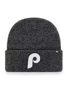 47 Philadelphia Phillies Black Cooperstown Brain Freeze Mens Knit Hat
