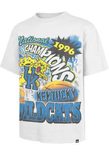 47 Kentucky Wildcats White Bonanza Vintage National Champs Short Sleeve Fashion T Shirt