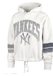 47 New York Yankees Womens White Harper Hooded Sweatshirt