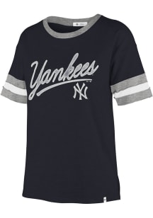 47 New York Yankees Womens Navy Blue Dani Short Sleeve T-Shirt